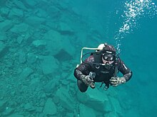 Куряне первыми в России с аквалангами погрузились в горное озеро Рыбка