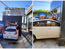 Иномарка пробила киоск с мантами и покалечила продавца в Новосибирске