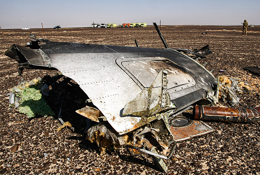 Обломки самолета Airbus A321 авиакомпании "Когалымавиа", 2015 год