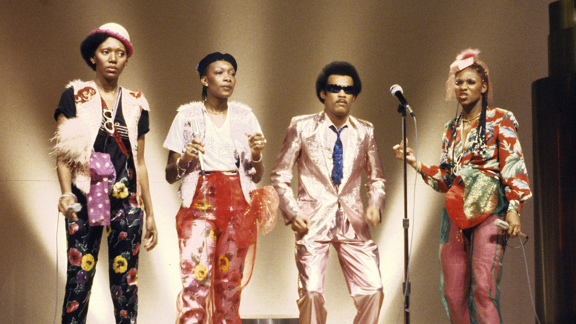 Лиз Митчелл, Мэйзи Уильямс, Бобби Фаррелл и Марсия Барретт, 1979 год.