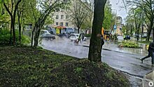 В Калининграде оштрафовали подрядчика, который делал ямочный ремонт в дождь со снегом