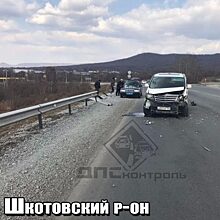 В Приморье в ДТП попали два армейских грузовика