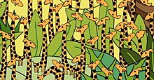 На картинке есть змея среди жирафов. Сможете ли вы её найти?