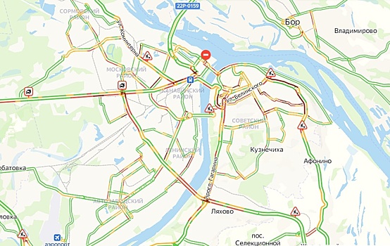 Девятибалльные пробки сковали Нижний Новгород вечером 3 ноября