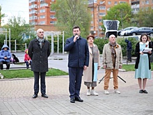 В Калуге жителей Правобережья поздравили с Днем Победы