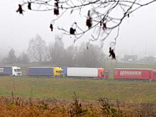 Появились кадры скопления фур на белорусско-литовской границе