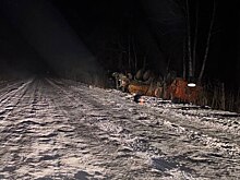 В Сорочинском округе грузовик опрокинулся в кювет, водитель получил травмы