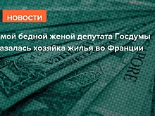 Самой бедной женой депутата Госдумы оказалась хозяйка жилья во Франции