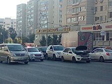 В Казани на Вишневского из-за столкновения семи машин образовалась пробка