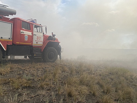 Из-за крупного природного пожара в Медногорске введен режим ЧС