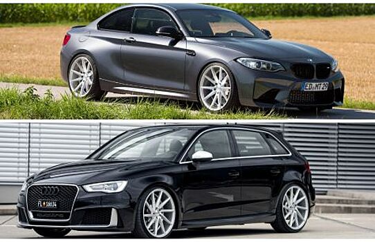 В заезде на четверть мили потягались BMW M2 и Audi RS3