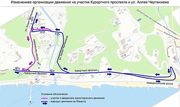 Новая схема движения начнет действовать 11 января на трассе в Сочи