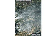 Роскосмос опубликовал спутниковый снимок лесных пожаров в Забайкальском крае