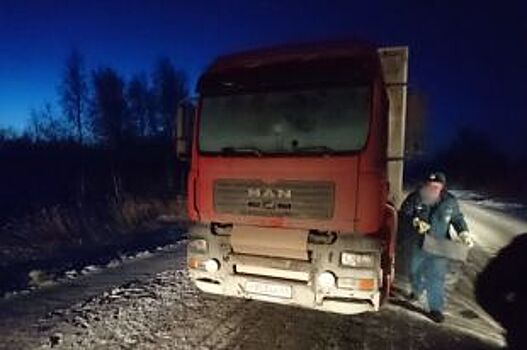 На трассе в Омской области едва не погиб водитель заглохшей фуры