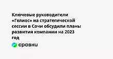 Ключевые руководители «Гелиос» на стратегической сессии в Сочи обсудили планы развития компании на 2023 год