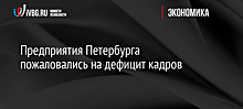 Предприятия Петербурга пожаловались на дефицит кадров