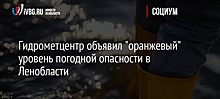 Гидрометцентр объявил "оранжевый" уровень погодной опасности в Ленобласти