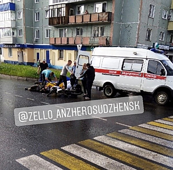 ДТП с мотоциклом произошло в кузбасском городе