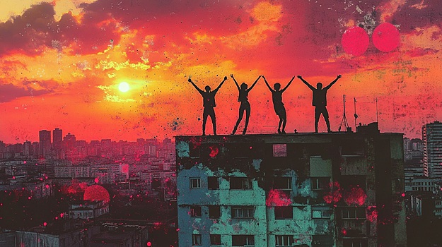 Любуемся закатами на квартирнике, отжигаем под "Малиновую ладу" и создаём арт-объекты из стикеров: выходные в Омске