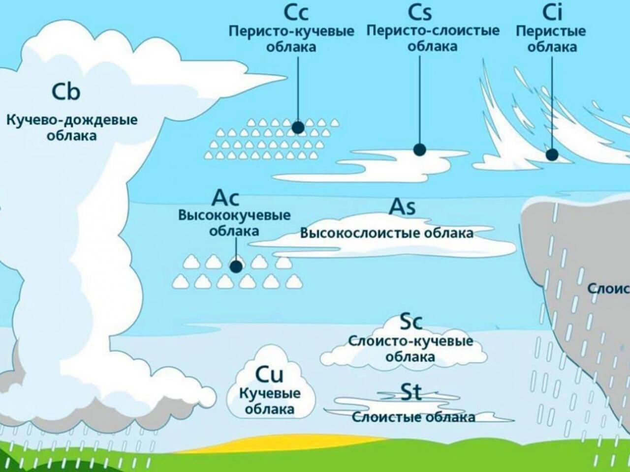 Атлас облаков. Метеорологические кода облак. Авиация метео облака. Схема на какой высоте какие облака образуются.