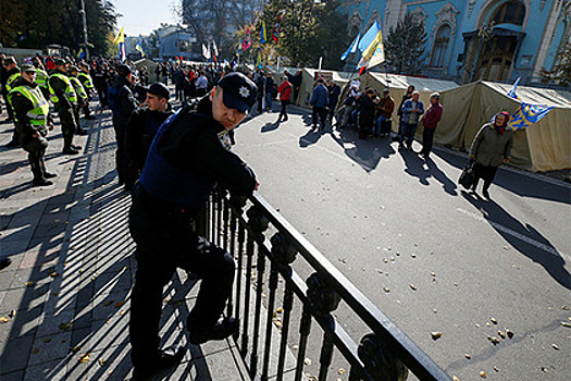 Полиция Киева рассказала об изъятом у митингующих оружии
