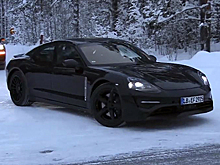 Видео: Первый электрокар Porsche проходит зимние испытания