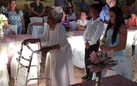 Самая старая невеста в мире вышла замуж в Бразилии