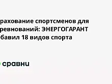 Страхование спортсменов для соревнований: ЭНЕРГОГАРАНТ добавил 18 видов спорта