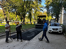 Дублер проспекта Гагарина ремонтируют в микрорайоне Караваиха