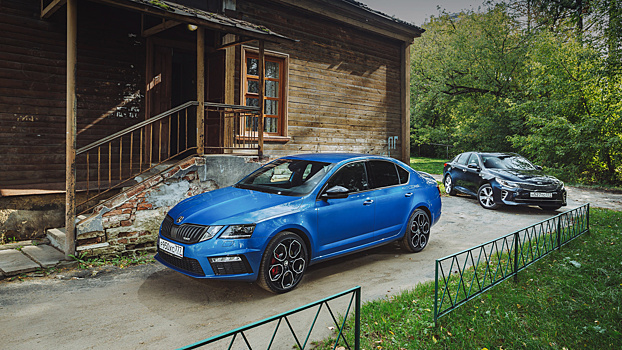 Тест двух «горячих» авто: Octavia RS против Optima GT
