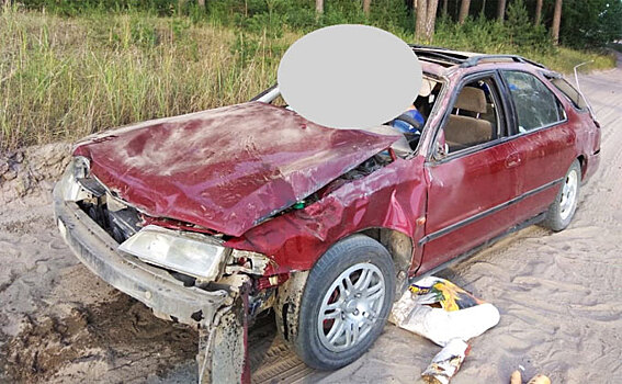 Битком набитая детьми иномарка перевернулась в Искитимском районе