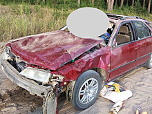 Битком набитая детьми иномарка перевернулась в Искитимском районе