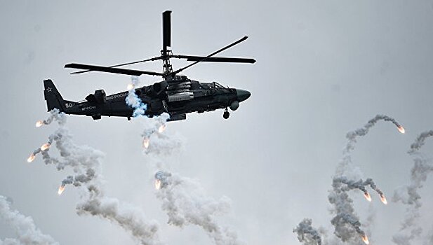 Экипажи вертолетов Ка-52 отработали огневое прикрытие десанта под Псковом
