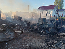 В Пронском районе сгорел жилой дом и хозпостройка