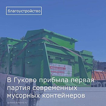 В Гуково прибыла новая партия современных контейнеров для мусора