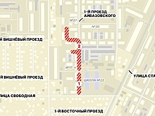 Движение транспорта перекроют в районе школы №22 на два месяца в Краснодаре
