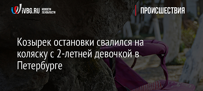 Козырек остановки свалился на коляску с 2-летней девочкой в Петербурге