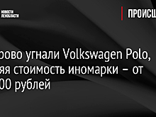 В Кудрово угнали Volkswagen Polo, средняя стоимость иномарки – от 679 900 рублей