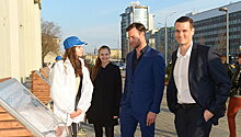 Актеры "Собибора" посетили выставку "Освобождение Европы"