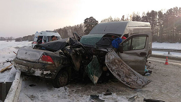 На Урале в ДТП с микроавтобусом погиб один человек, еще восемь пострадали
