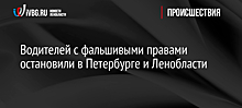 Водителей с фальшивыми правами остановили в Петербурге и Ленобласти