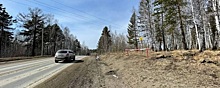 На Байкальском тракте перед съездами в лес установлены заграждения