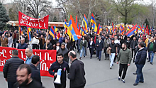 Митинг в поддержку непризнанной НКР прошел в Ереване. Видео