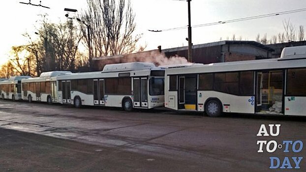 Городской автопарк Кривого Рога пополнился десятью новыми автобусами МАЗ-103