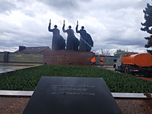 В Воронеже помыли монументы на Чижовском плацдарме и памятник Алексею Кольцову