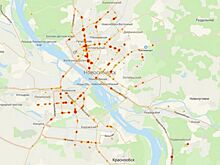 2ГИС выпустил карту аварийных точек на дорогах Новосибирска