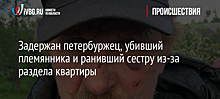 Задержан петербуржец, убивший племянника и ранивший сестру из-за раздела квартиры