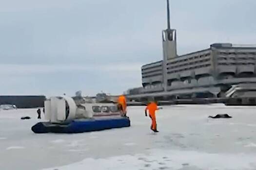 Петербурженка устроила гонки со спасателями по льду и попала на видео