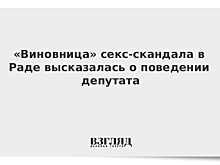 «Виновница» секс-скандала в Раде высказалась о поведении депутата