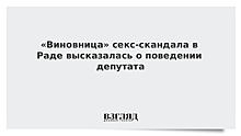 «Виновница» секс-скандала в Раде высказалась о поведении депутата